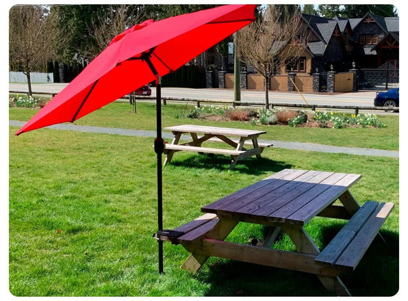 Rail-EZ Railing Mounting System- Front Loading~ for Patio Umbrellas and Shade Sails by Rail-EZ.ca