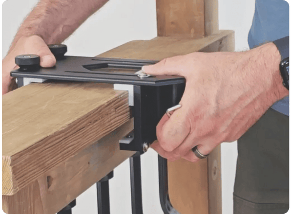 Rail-EZ Railing Mounting System- Front Loading~ for Patio Umbrellas and Shade Sails by Rail-EZ.ca