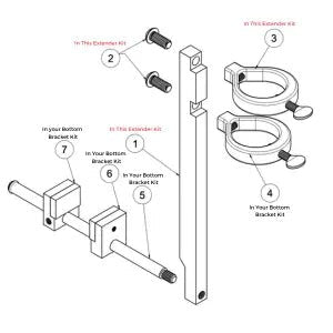 Rail-EZ Bottom bracket Extention Kit by Rail-EZ.ca