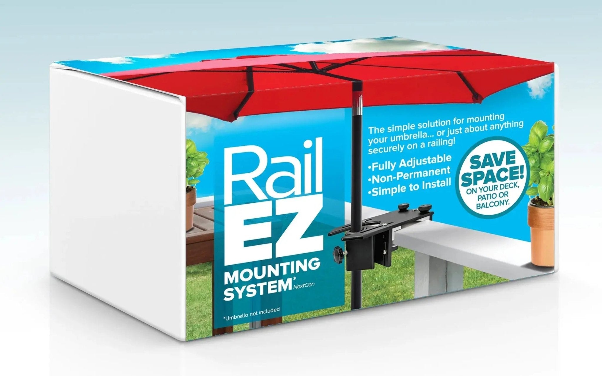 Rail-EZ | No-Drill Railing Mount for Umbrellas & Shade Sails | Rail-EZ.ca